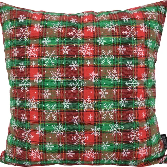 Gek op Kussens! Kerst Glow Tartan Kussenhoes | 45 x 45 cm | Polyester multi 45x45