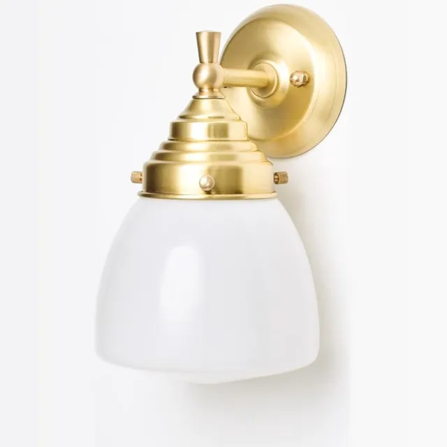 Coloured by Art Wandlamp Schoolbol Small Royal Messing - Art Deco Trade