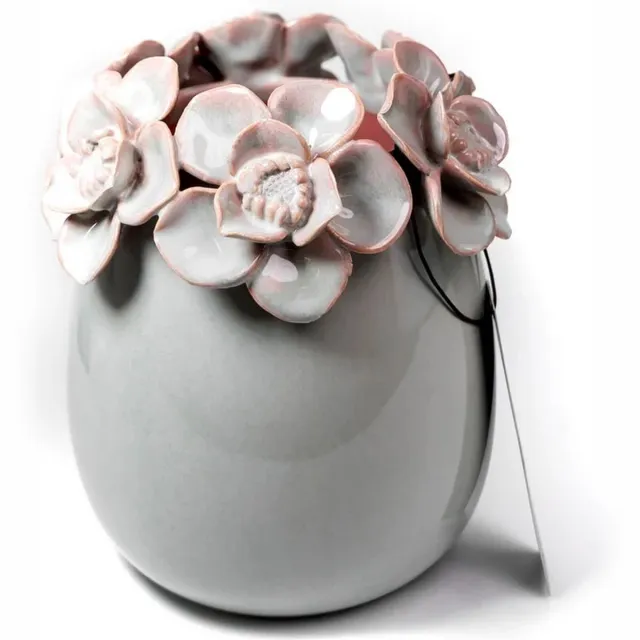 Villa Pottery Vaas Jolie 4 Grijs reactief 14x14x16