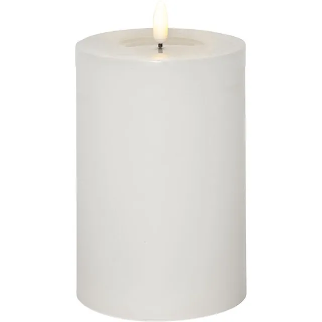 Star Trading kaars Flamme Flow Big, zuilkaars, LED, wit, timer, batterij, warm wit, 17,5 cm