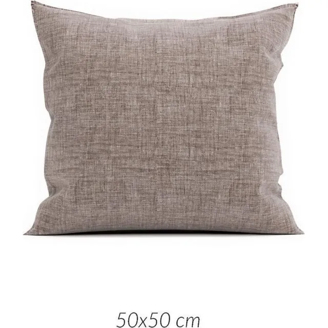 Zo! Home lino sierkussenhoes bruin - 50x50 - stijlvolle kleur - sierlijke uitstraling