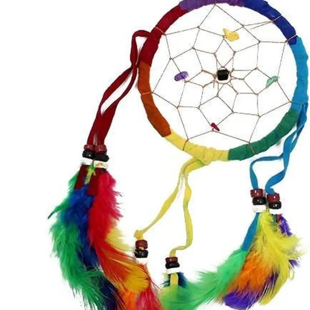 Ancient Wisdom Bali Dreamcatcher - Middelgrote Ronde - Regenboog