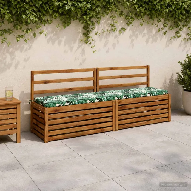 vidaXL Bankkussen SOEST 100% Polyester Bladpatroon 170 x 40 x 5 cm Groen