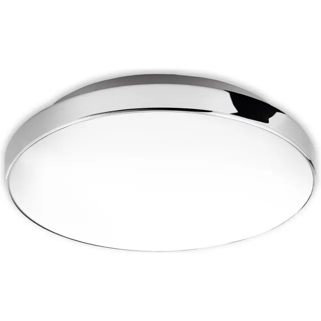 Briloner Malbona - Badkamerlamp Plafondlamp - plafonnière badkamerverlichting - 13 Watt - 1.200 Lumen - 4.000 Kelvin - wit-chroom - 28.5cm wit chromium