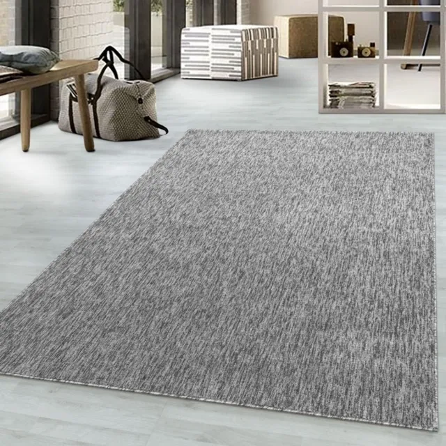 TapisTrend Designer tapijt Lichtgrijs Woonkamerkleed met korte, glanzende gemarmerde pool, 4 mm hoog