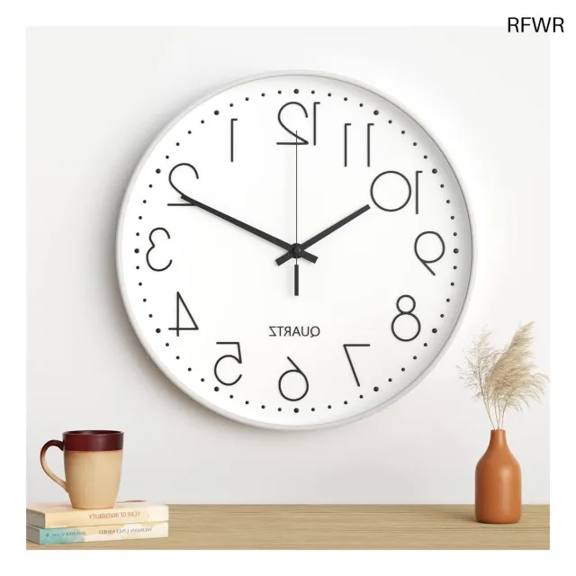 RFWR Moderne Stille Wandklok 30 cm - Eenvoudig en Esthetisch Design