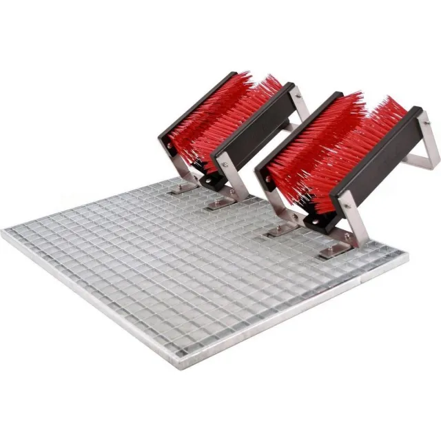 FloorMax Exklusiv professionele voetenveger - Schoenborstel met rooster Dubbel Rood