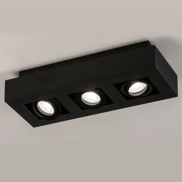 Lumidora Plafondlamp 74136 - Plafonniere - XIRAX - 3 Lichts - GU10 - Zwart - Metaal - ⌀ 36 cm