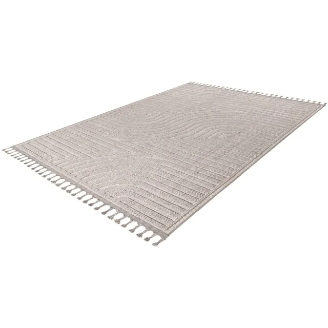 Lalee Luxor Vloerkleed - Berberstijl - Boho Modern - Zilver - 3D-effect - Onderhoudsvriendelijk - Comfortabel
