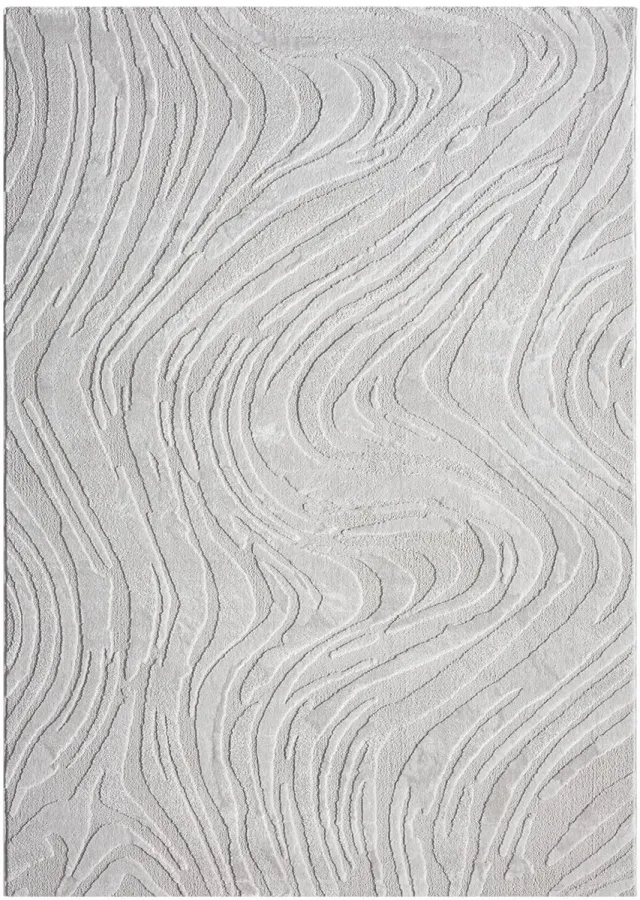 Ibenzoa Elegant Zacht Vloerkleed Met Modern 3D-Effect Voor Elke Woonruimte grijs