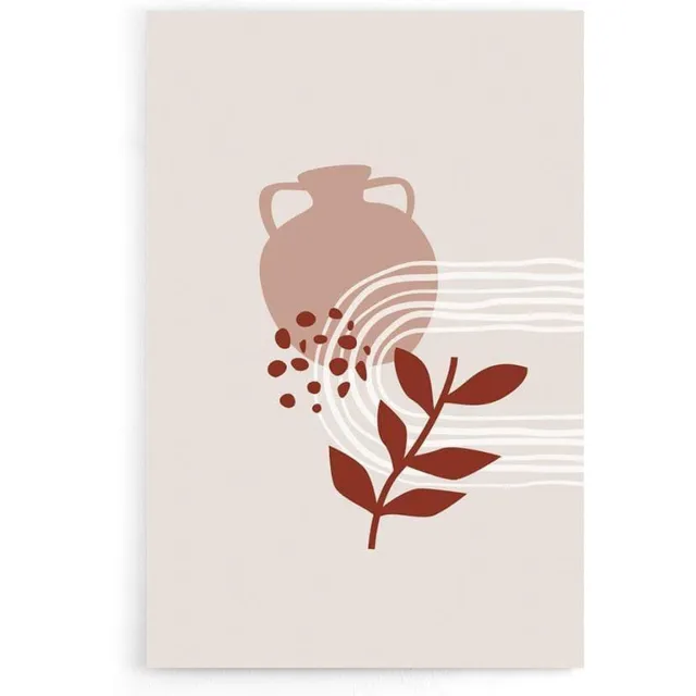 Walljar Abstract Leafs - Muurdecoratie - Poster Multi