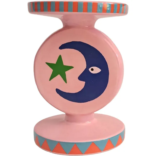 Kitsch Kitchen kandelaar Loteria La Luna Blauw