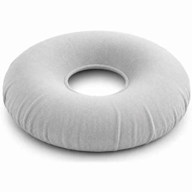 Solid homecare Opblaasbare Zitring Aambeienkussen met Pompje - 34 cm - Grijs