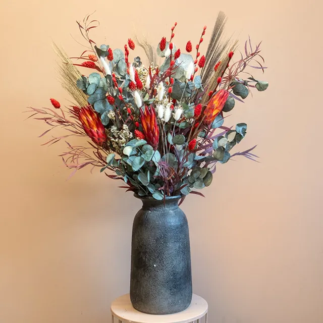 Roselin Deco Droogbloemen - Boeket - Tanja - 70 cm - Eucalyptus boeket Groen