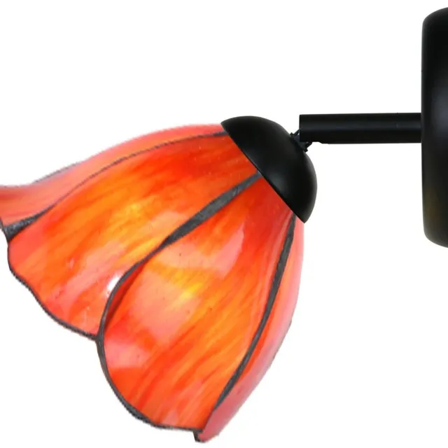 Coloured by Art Tiffany Spot zwart met Tender Poppy - Art Deco Trade