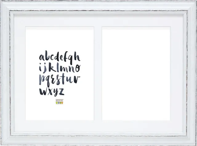 Deknudt Frames fotolijst S221H3 P2 - wit met accent - 2 foto's 10x15