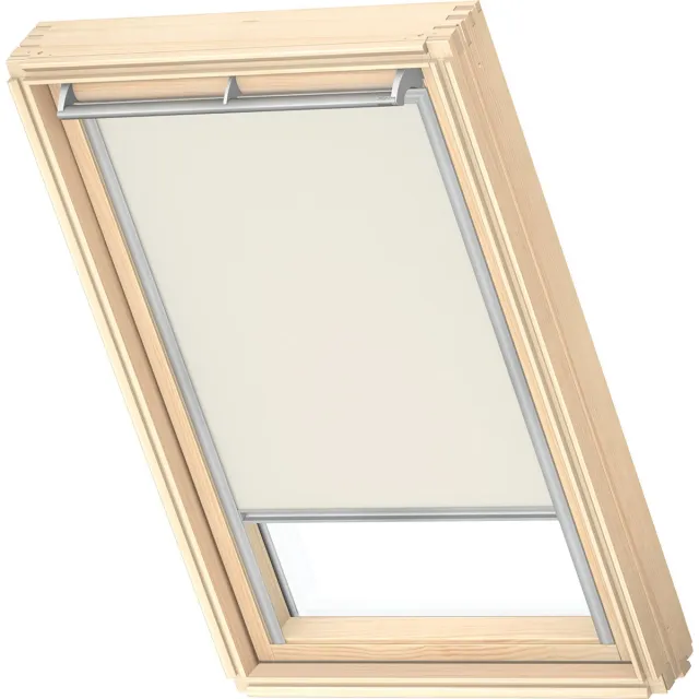VELUX Origineel Verduisterend Rolgordijn (DKL), Zilveren Kozijn, MK04, Light Beige Licht Beige