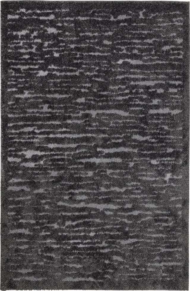 TESSO LIVING Modern Hoogpolig Vloerkleed – 80 x 150 cm – Donker Grijs – Premium Woonkamer Tapijt – Japans Boho Scandi Design – Zacht en Warm, Ideaal voor de Slaapkamer