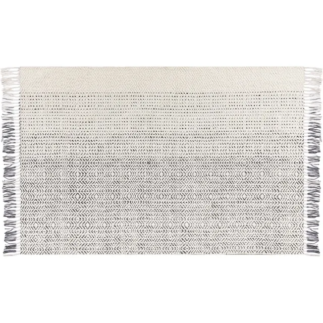 Beliani OMERLI - Shaggy tapijt - Wit - 140 x 200 cm - Wol