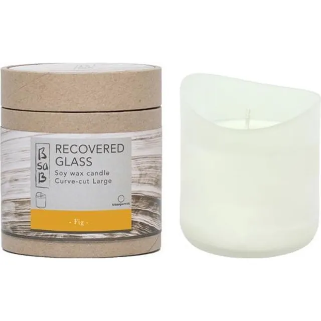 BsaB Candle Recovered Glass Transpa Wit