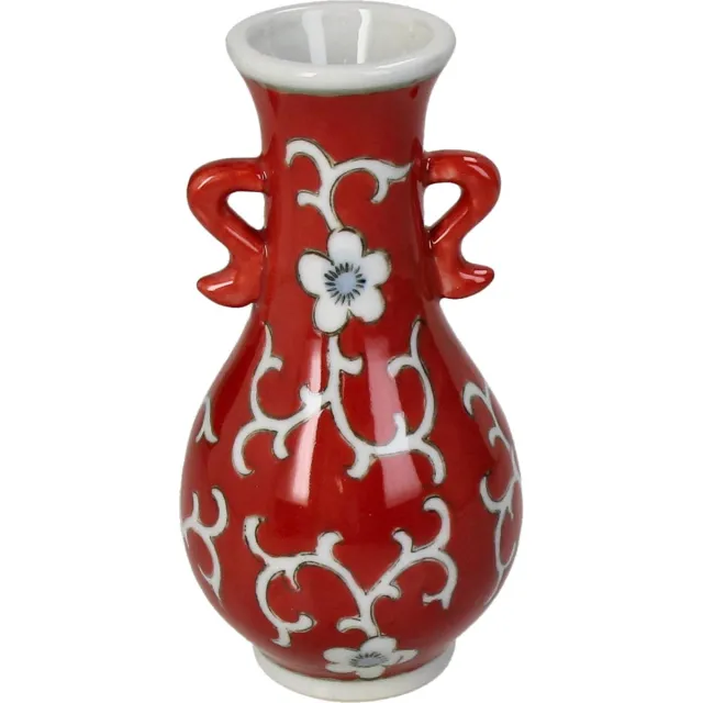 HD Collection Vaas Porselein Rood 8x8x15,5cm
