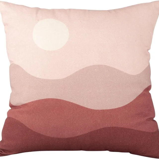 Present Time Kussen Sunset - Roze - 45x45 cm - Modern,Scandinavisch