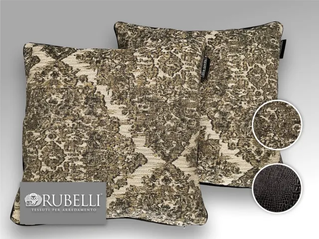 Diva Novita Rubelli - Kwaliteits sierkussens gemaakt van originele Rubelli Damask zwart
