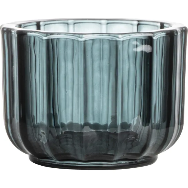 Gusta Waxinelichthouder - Theelichthouder - Grijs - Smoked Glass - ø10,5x7,7cm