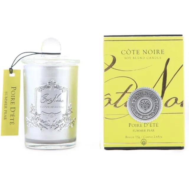 Cote Noire Geurkaars Summer Pear 75gr zilver - Cote Noire