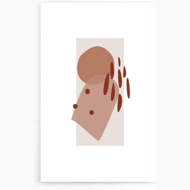 Walljar Abstract Shapes - Muurdecoratie - Poster Multi