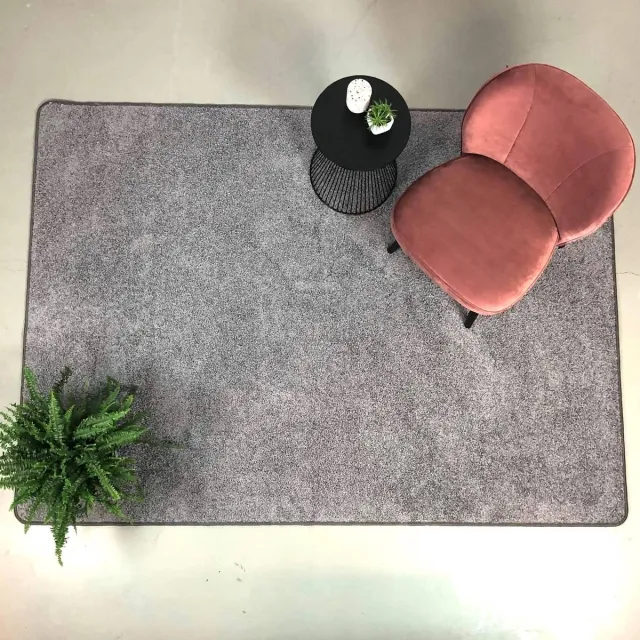 Interieur 05 Hoogpolig Vloerkleed Coco 170x230 - Grijs Effen