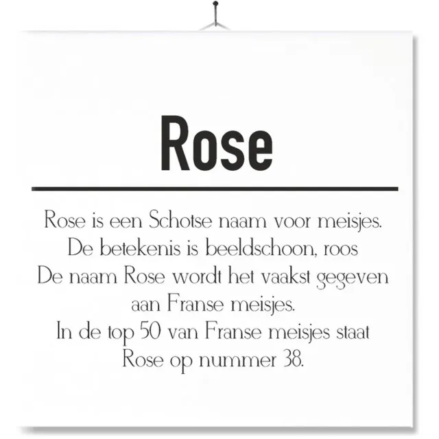 MC Living Tegel Met Opdruk | Betekenis | Kado | Cadeau | Met Naam - Rose Multi-Color