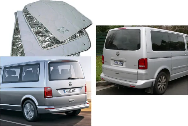 Geschikt voor Volkswagen Raamisolatie Geschikt voor Volkswagen T5 of T6 set 5 delig achterzijde ramen VW T5 T6 Grijs