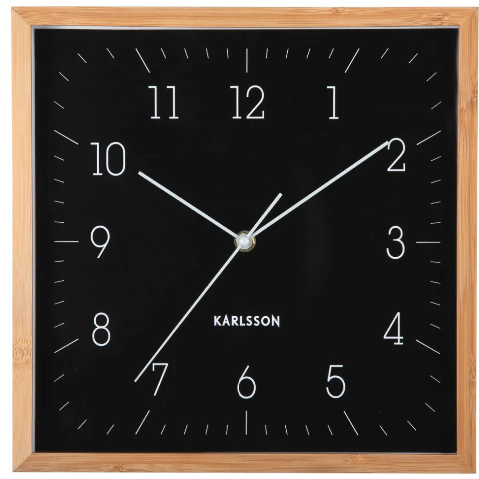 Karlsson Neat Cuadrado wandklok, vierkant 29,2 cm hout zwart, foto 4