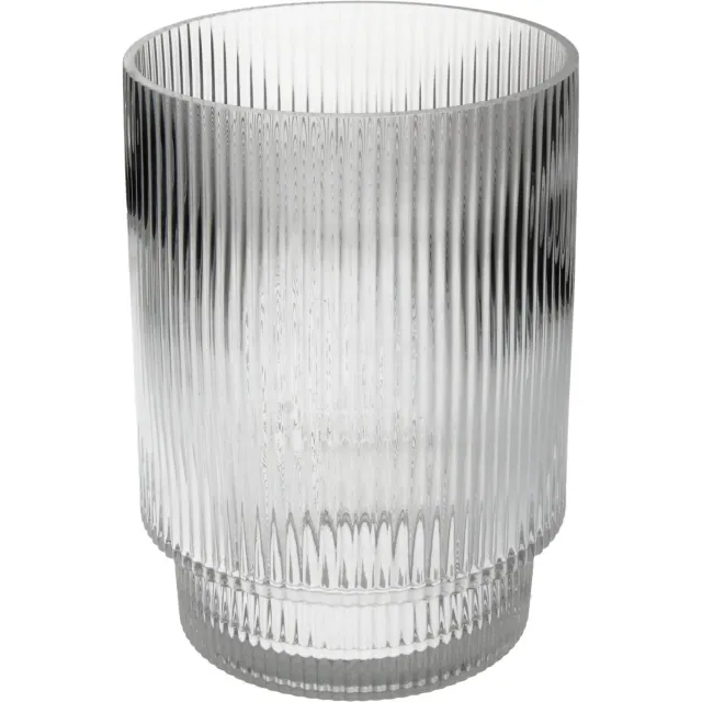 HD Collection Vaas Stripe Glas 16x16x22cm Clear