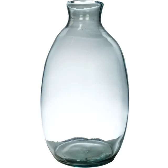 Hakbijl Glass Bloemenvaas Cheryl - transparant - eco glas - 18 x 30 cm - flesvaas