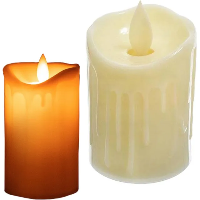 Olahshop Led Kaars - Bewegende Vlam - Halloween decoratie - Decoratieve Verlichting - 6 Stuks - Materiaal plastic - Inclusief baterijen wit