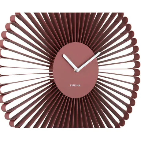 Karlsson Cascara wandklok rood, Ø50 cm, stil uurwerk, foto 3