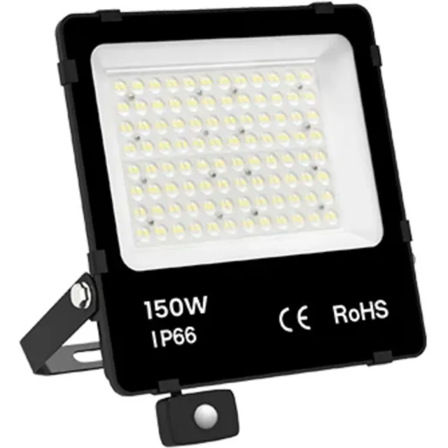 Tsong LED schijnwerper 150W - Koelwit 4000K - 22.500 lm - 150 lm/W - 90° - bewegingssensor - IP66