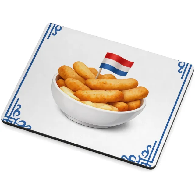Mr Cadeautjes MDF magnetische fotolijst 9 x 7 - design Keukenhumor rond een andere populaire snack, met eenzelfde p | cadeau Wit