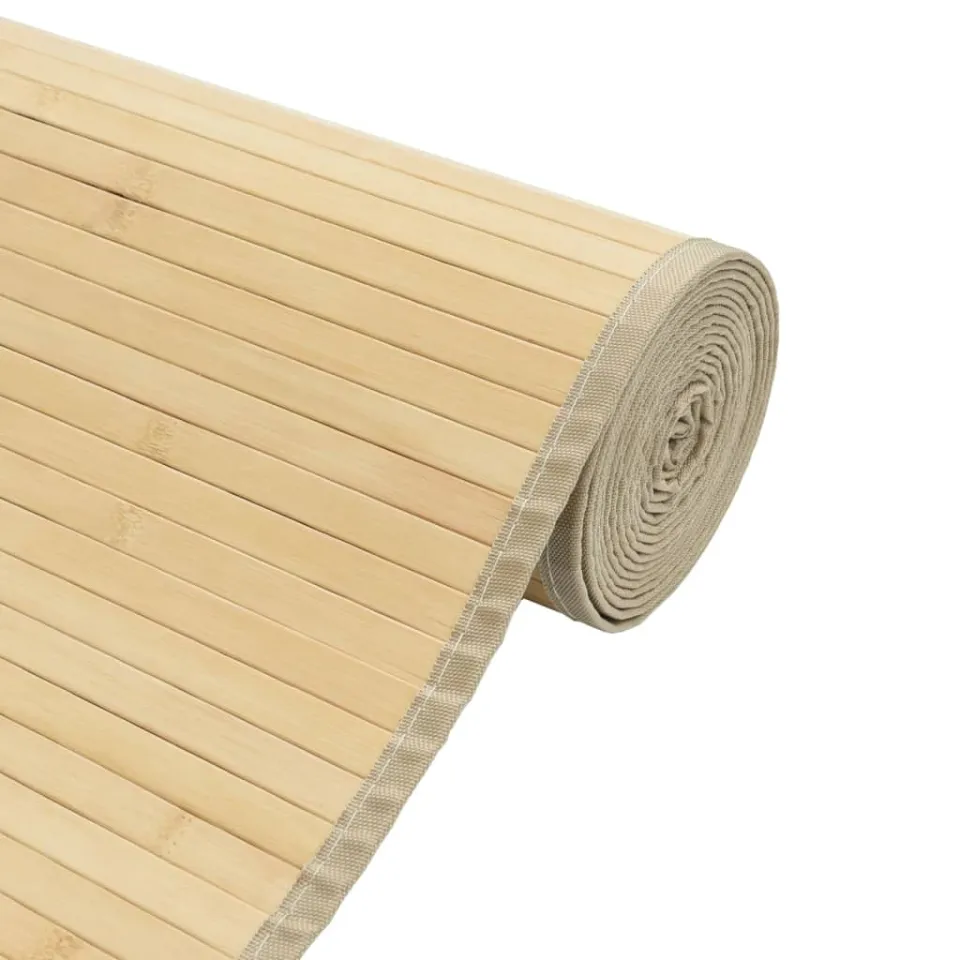vidaXL Vloerkleed rechthoekig 60x400 cm bamboe lichtnaturel beige, foto 4