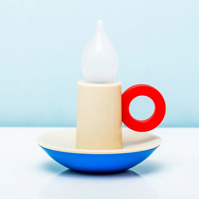 Bitten design Oplaadbaar Kandelaar Lampje - Wit Met Blauw Blauw,Rood,Wit