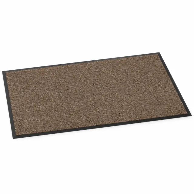 Multimat Schoonloopmat Altea Bruin 90 × 150 cm – Grote Deurmat met Zwarte Rand