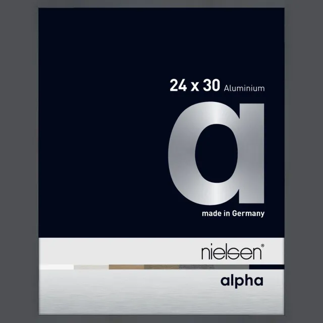 Nielsen Alpha Aluminium Fotolijst Glossy Dark Grey 24x30cm Donkergrijs-glanzend