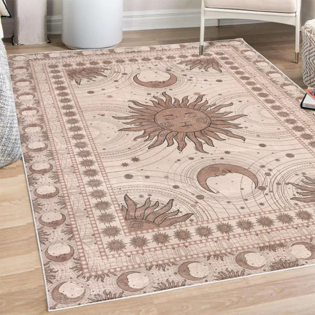 ABAKUHAUS Vloerkleed - Woonkamer Tapijt – Modern – 122x170 cm – chocoladebruin – Hoogpolig