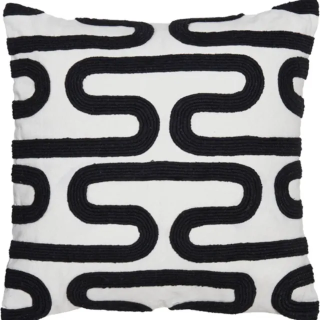 Light & Living Kussen OSHAWA - 45x45cm - Zwart