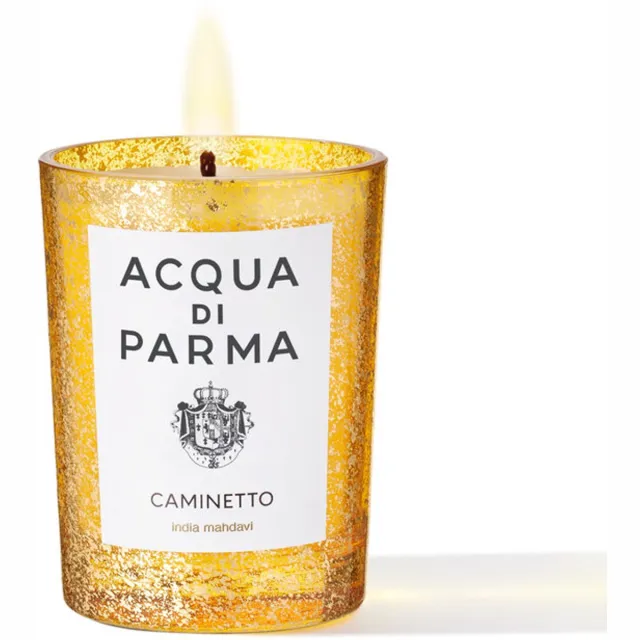 Acqua Di Parma Caminetto, Rond, Geel, Groen (balsam), Kasjmierhout, Citrus, Mandarijn, Muskus, Peper, Sandelhout, 50 uur, 1 stuk(s) Yellow