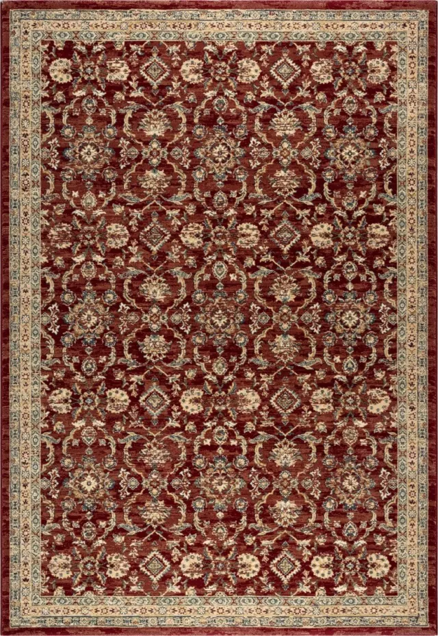 Tapis Home Tapison Home Classico 057.0461.1464 Vloerkleed - 133 x 195 cm - Rood - Rechthoekig - Polypropyleen - Eetkamer, Woonkamer, Slaapkamer - Bloemen - Klassiek