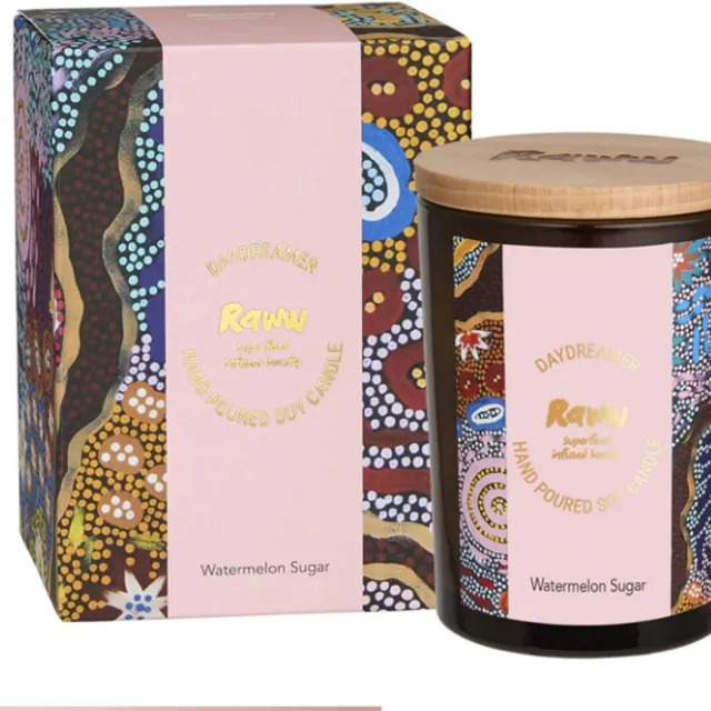 RAWW Cosmetics RAWW Candle-Watermelon Sugar - Natuurlijke kaars - Sojawas - Geurkaars met zomerse fruitgeur
