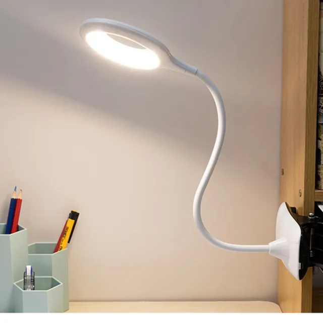 Benrida Led Clip-on Leeslamp Dimbare Oogbescherming Tafellamp - Wit